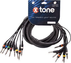 Cable multipolar X-tone X1048 8x Jack M / 8x Jack M Mono - 3M