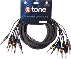 Cable multipolar X-tone X1049 Octopaire Jack/Jack stereo - 3m