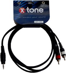 Cable X-tone X1053-1.5M - Jack(M) 3,5 Stereo / 2 RCA