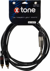 Cable X-tone X1053-3M - Jack(M) 6,35 Stereo / 2 RCA(M)
