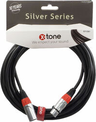 Cable X-tone X2001-10M - XLR(M) / XLR(F) SILVER SERIES