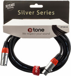 Cable X-tone X2001-3M - XLR(M) / XLR(F) SILVER SERIES