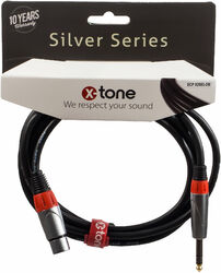 Cable X-tone X2003-3M - Jack(M) 6,35 TRS / XLR(F) SILVER SERIES