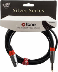 X2003-3M - Jack(M) 6,35 TRS / XLR(F) SILVER SERIES
