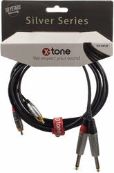 Cable X-tone X2007-3M - 2 Jack(M) 6,35 mono / 2 RCA(M)