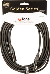 Cable X-tone X3001-10M - XLR(M) / XLR(F) Golden Series