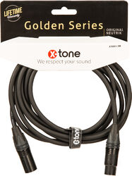 X3001-3M - XLR(M) / XLR(F) Golden Series