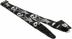 Correa X-tone XG 3102 Nylon Guitar Strap Skull Laughing - Black & Yellow