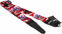 Correa X-tone XG 3106 Nylon Guitar Strap Skull With Hair - Black & Red