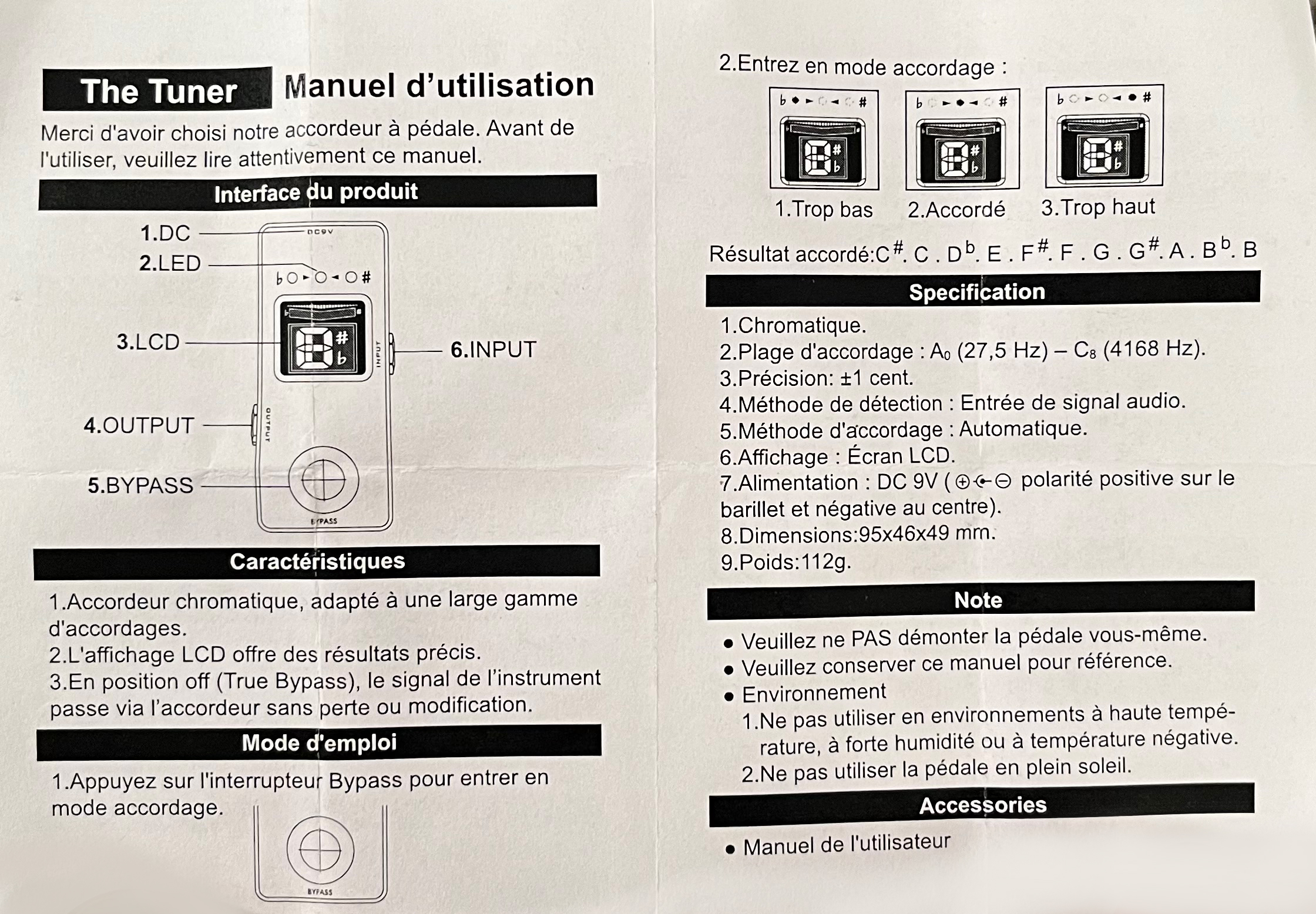 X-tone (the Tuner) - Afinador Pedal - Variation 4