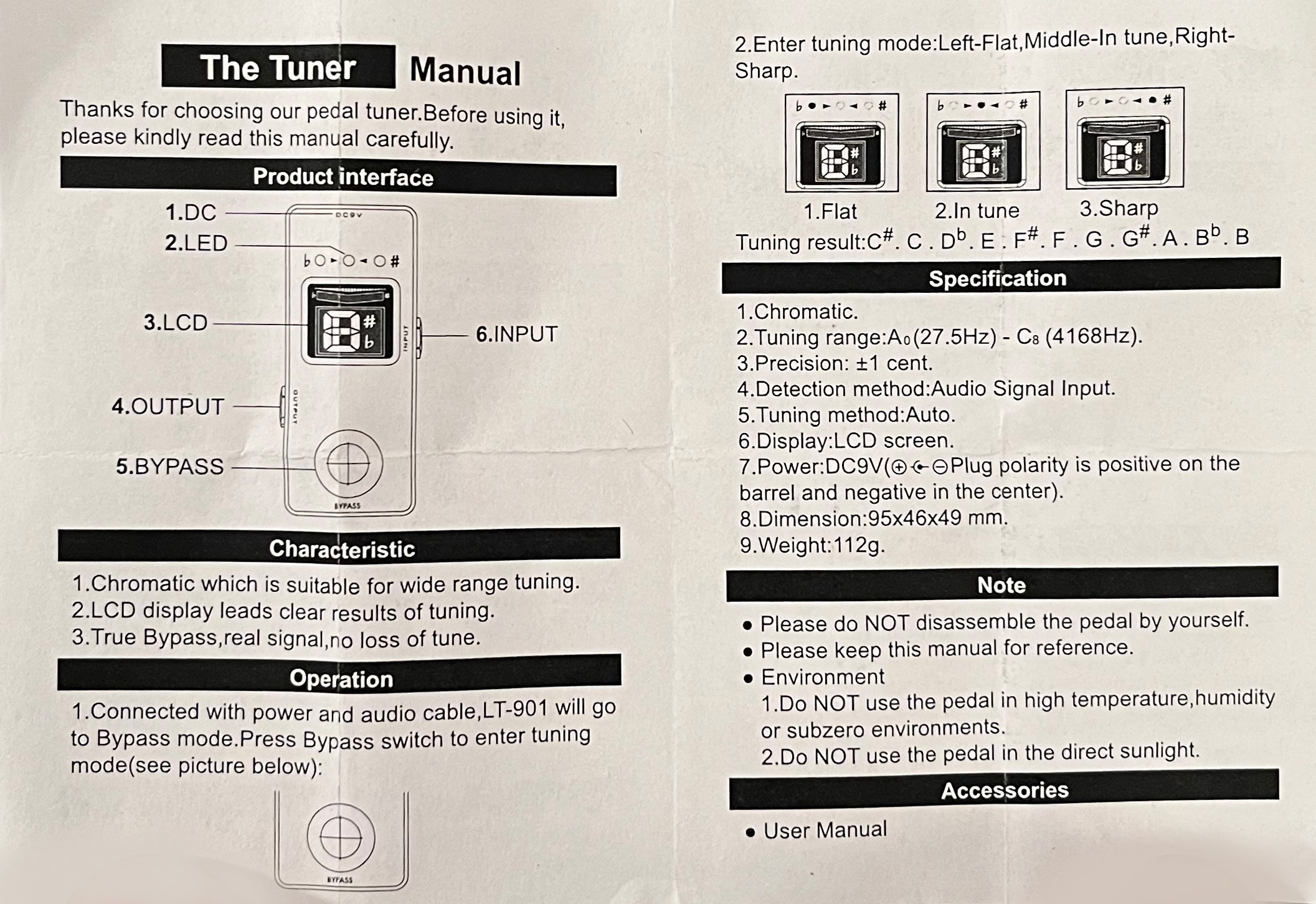 X-tone (the Tuner) - Afinador Pedal - Variation 5