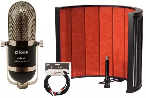 Pack de micrófonos con soporte X-tone Velvet X-Screen Pro