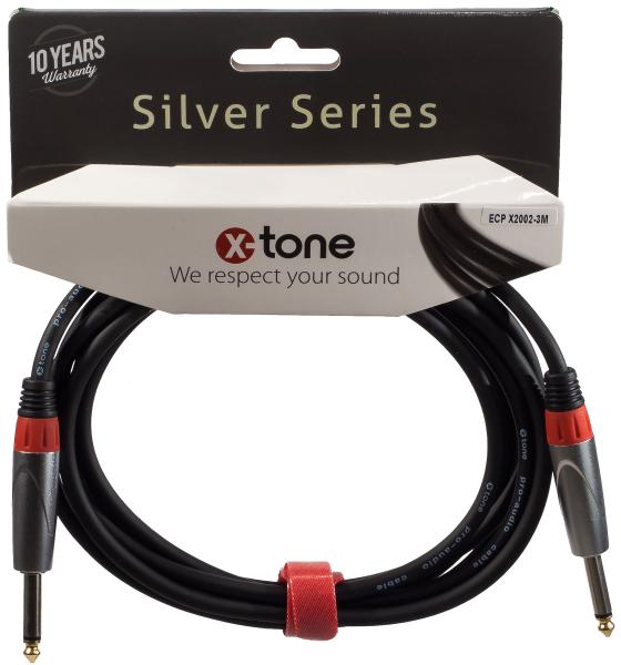 Cable X-tone X2002-3M - Jack(M) 6,35 mono / Jack(M) 6,35 mono SILVER SERIES