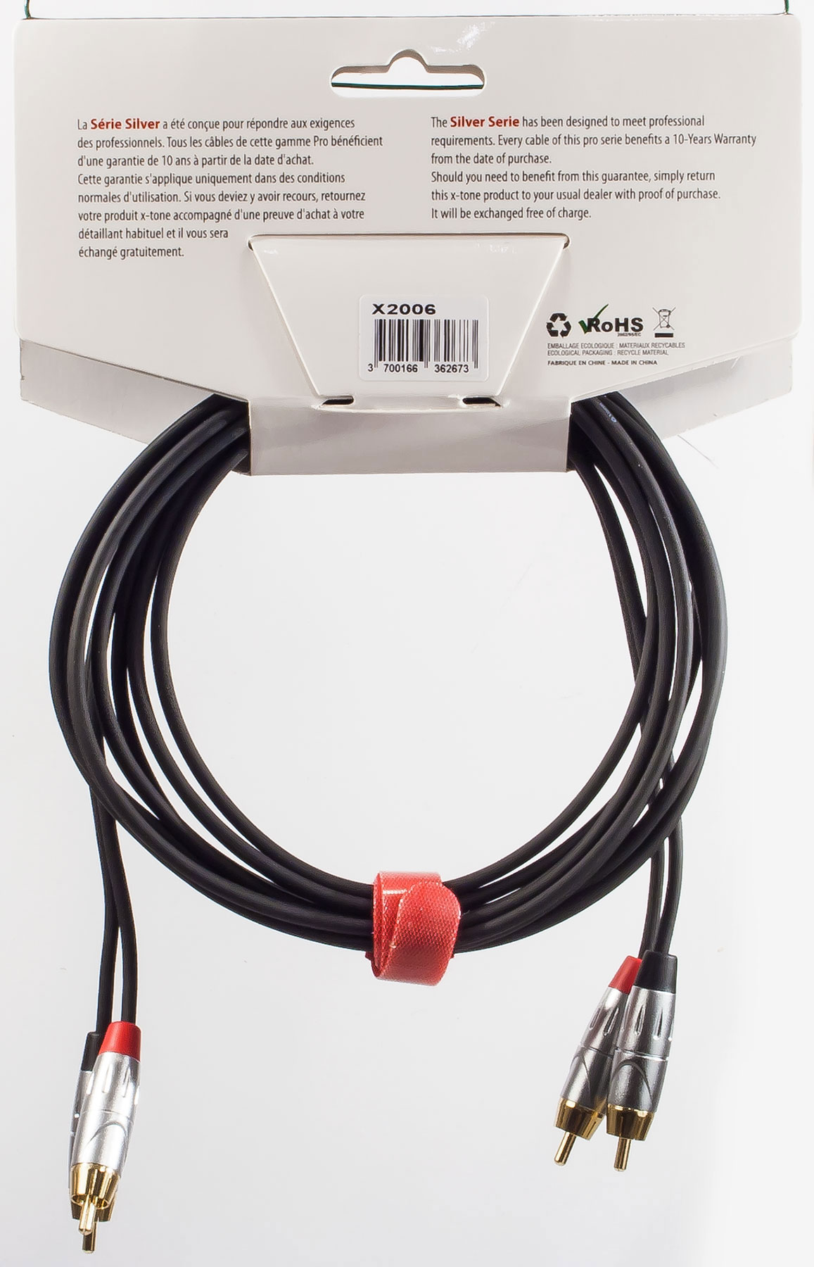 X-tone X2006-1.5m - 2 Rca(m) / 2 Rca(m) - Cable - Variation 1