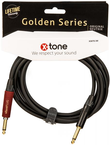 Cable X-tone X3070-3M Instrument Cable Right/Right 3m Golden Series