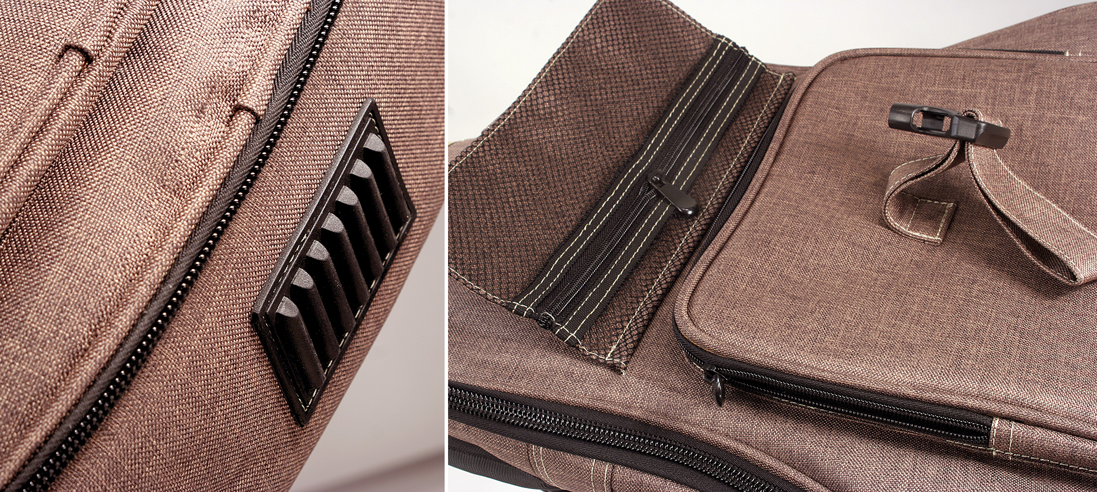 X-tone 2054 Deluxe Nylon Electric Brown - Bolsa para guitarra eléctrica - Variation 5