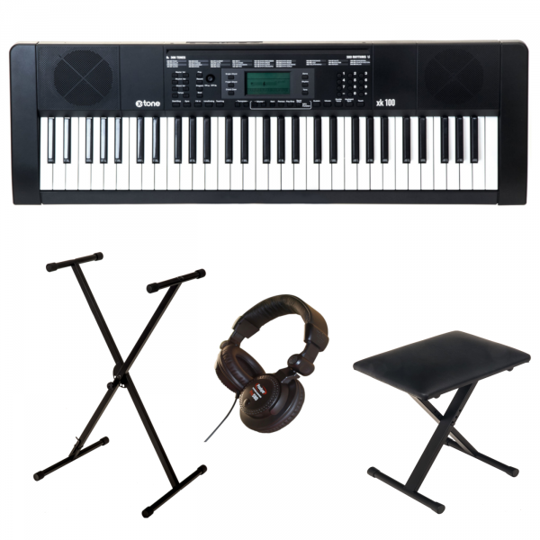 Pianos set X-tone XK100 + stand + siège + casque PRO580