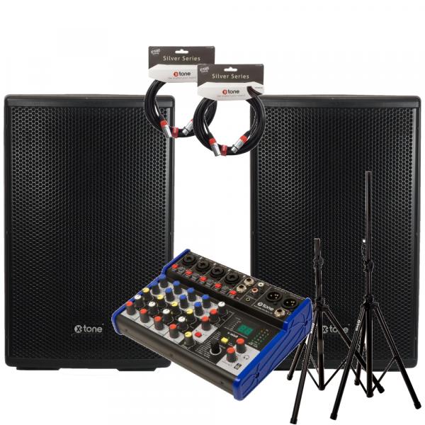 Pack sonorización X-tone 2 x XTS-10 + XH 6310 + X MIX8 Dsp + 2 x X2001-6M