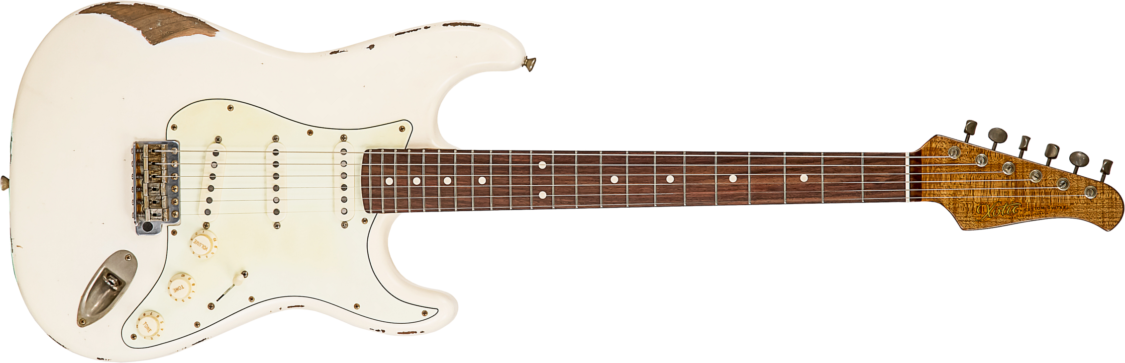 Xotic Xsc-1 Alder California Class 3s Rw #1624r - Heavy Aging Vintage White - Guitarra eléctrica con forma de str. - Main picture