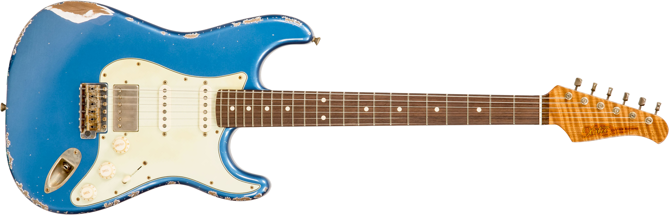 Xotic Xsc-2 Alder California Class Hss Rw #1628 - Heavy Aging Lake Placid Blue - Guitarra eléctrica con forma de str. - Main picture