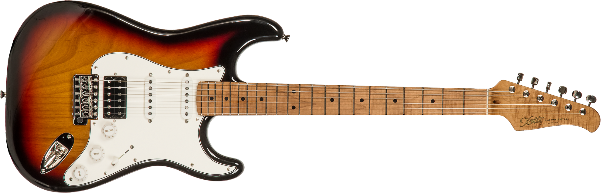 Xotic Xscpro-2 California Class Hss Mn - Light Aging 3 Tone Burst - Guitarra eléctrica con forma de str. - Main picture