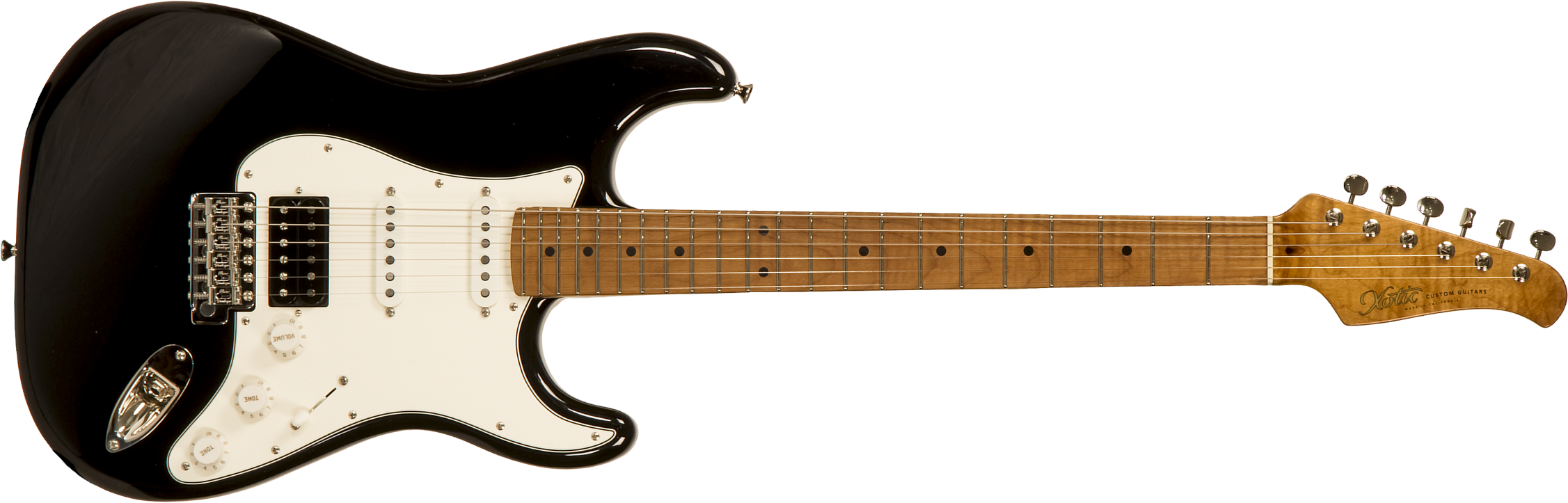 Xotic Xscpro-2 California Class Hss Mn #2113 - Light Aging Black - Guitarra eléctrica con forma de str. - Main picture