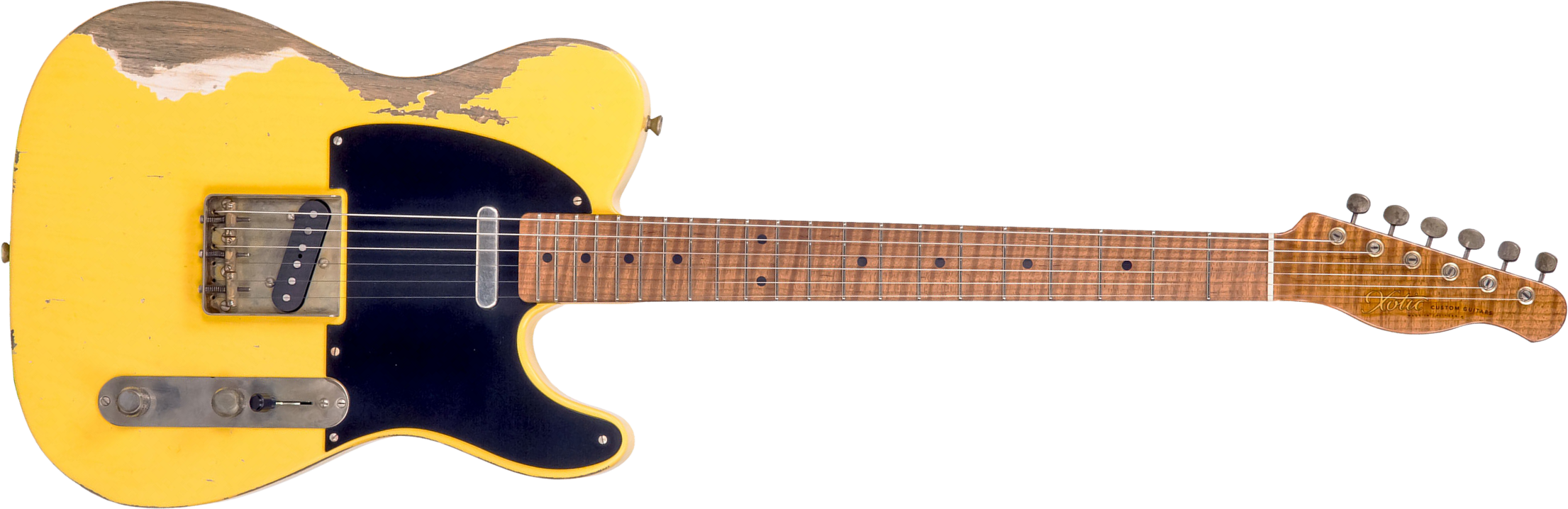 Xotic Xtc-1 Ash Master Grade California Class 2s Mn #1943 - Super Heavy Aging Butterscotch - Guitarra eléctrica con forma de tel - Main picture