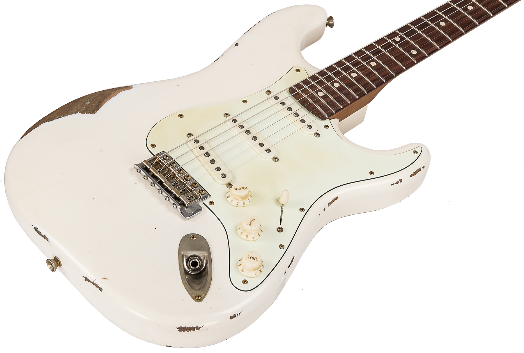 Xotic Xsc-1 Alder California Class 3s Rw #1624r - Heavy Aging Vintage White - Guitarra eléctrica con forma de str. - Variation 2