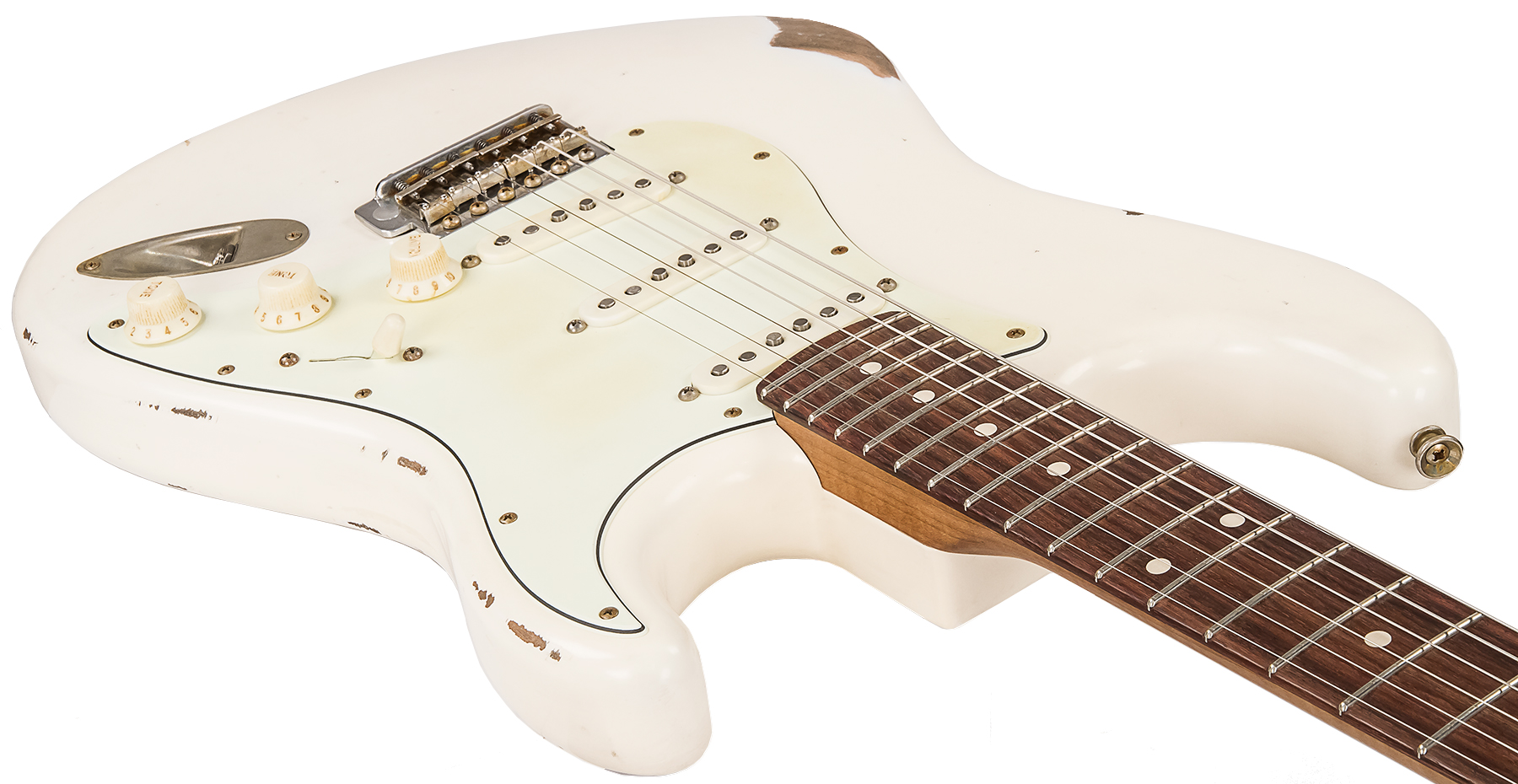 Xotic Xsc-1 Alder California Class 3s Rw #1624r - Heavy Aging Vintage White - Guitarra eléctrica con forma de str. - Variation 3