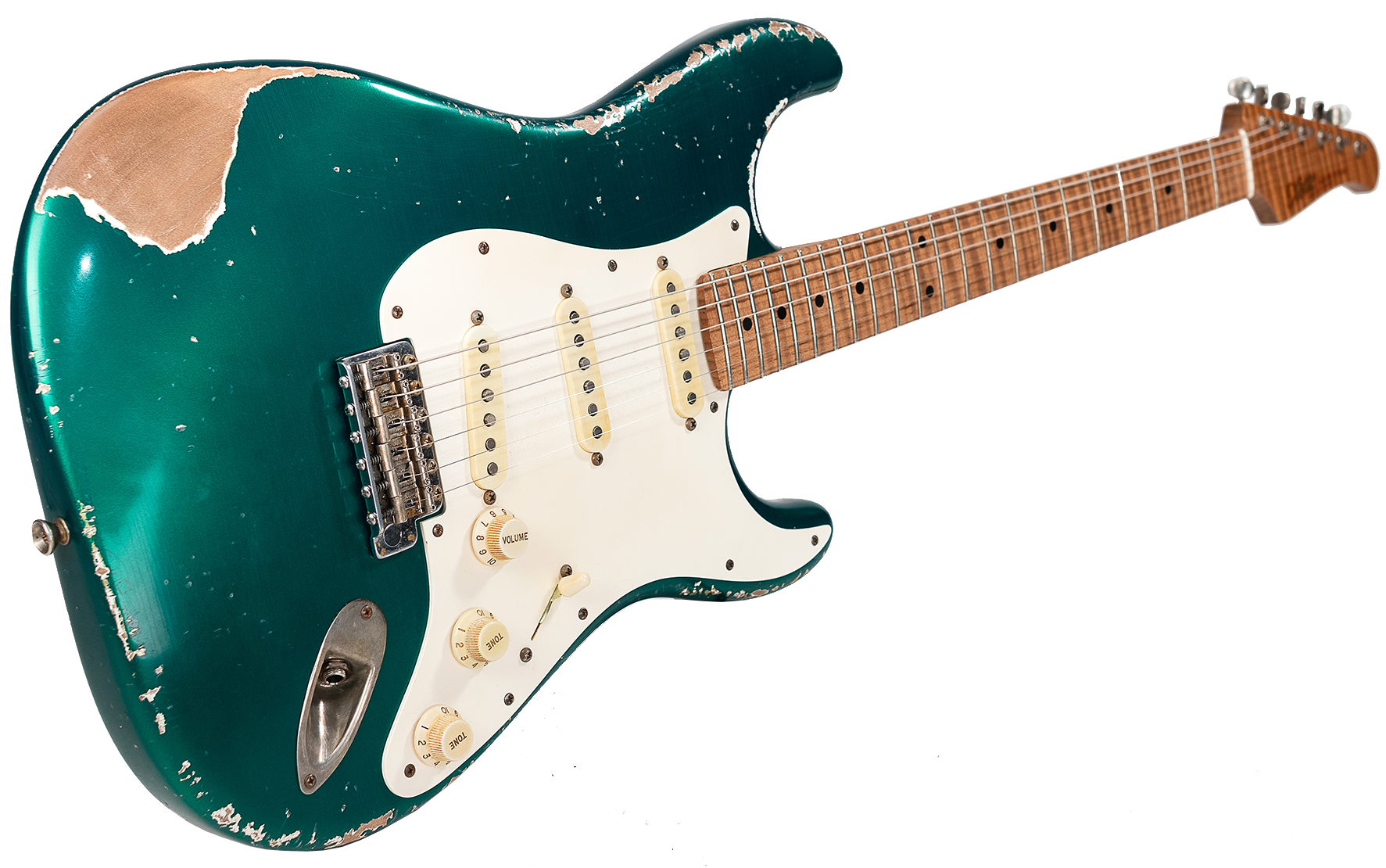 Xotic Xsc-1 Alder California Class 3s Mn #1629 - Heavy Aging Candy Apple Green - Guitarra eléctrica con forma de str. - Variation 2