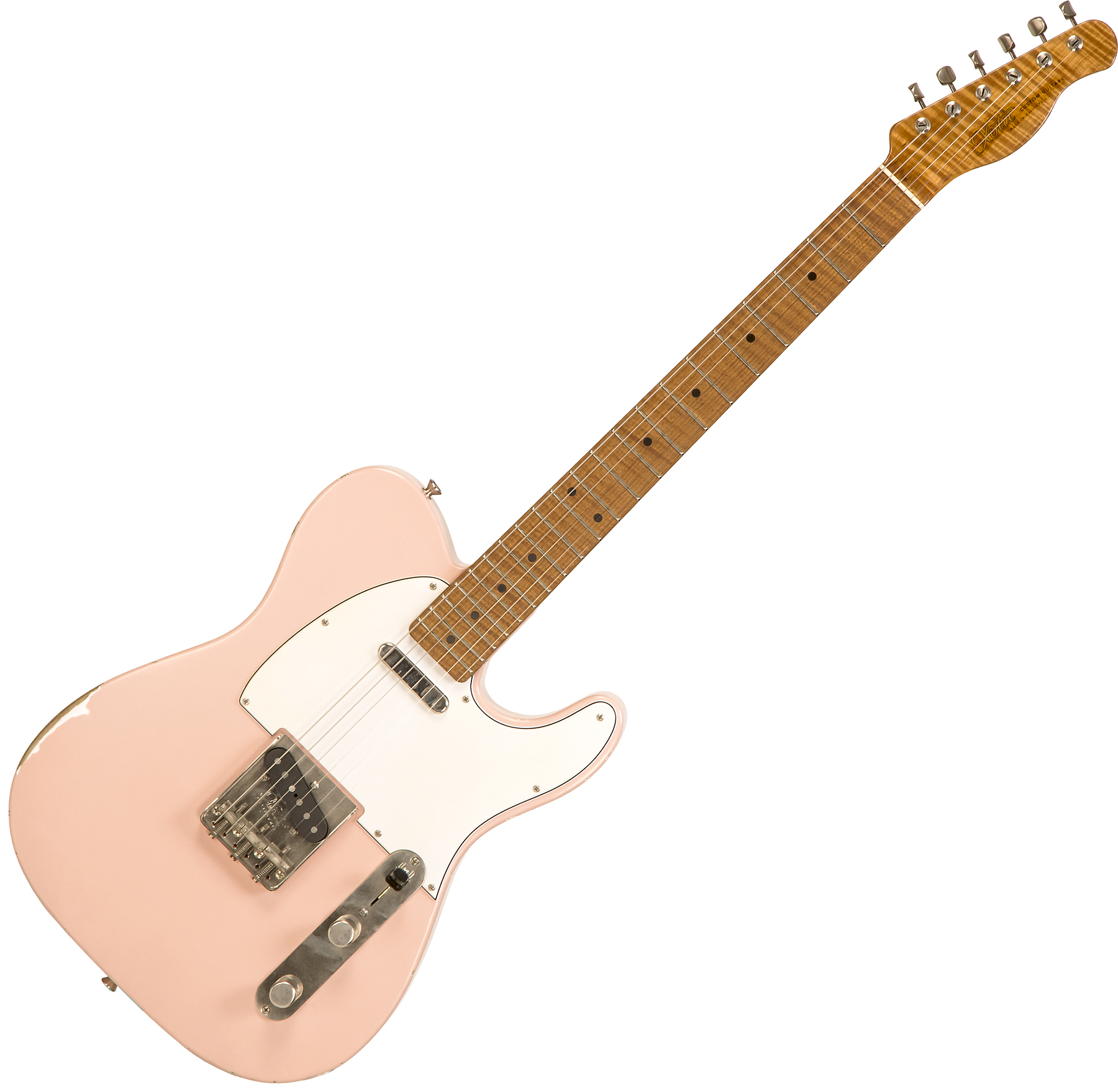 Xotic Xtc-1 Ash California Class 2s Mn #2097 - Medium Aging Shell Pink - Guitarra eléctrica con forma de tel - Main picture