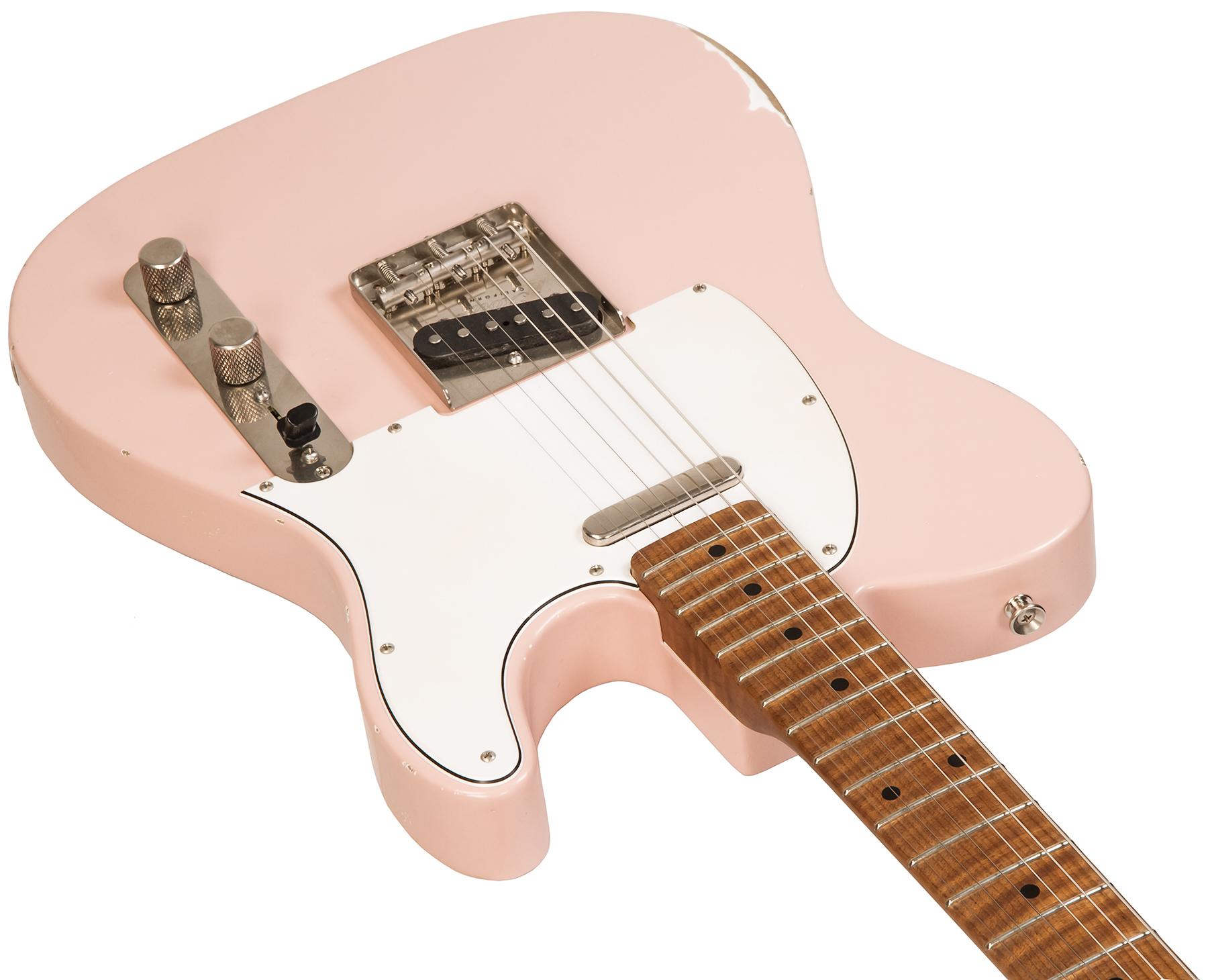 Xotic Xtc-1 Ash California Class 2s Mn #2097 - Medium Aging Shell Pink - Guitarra eléctrica con forma de tel - Variation 1