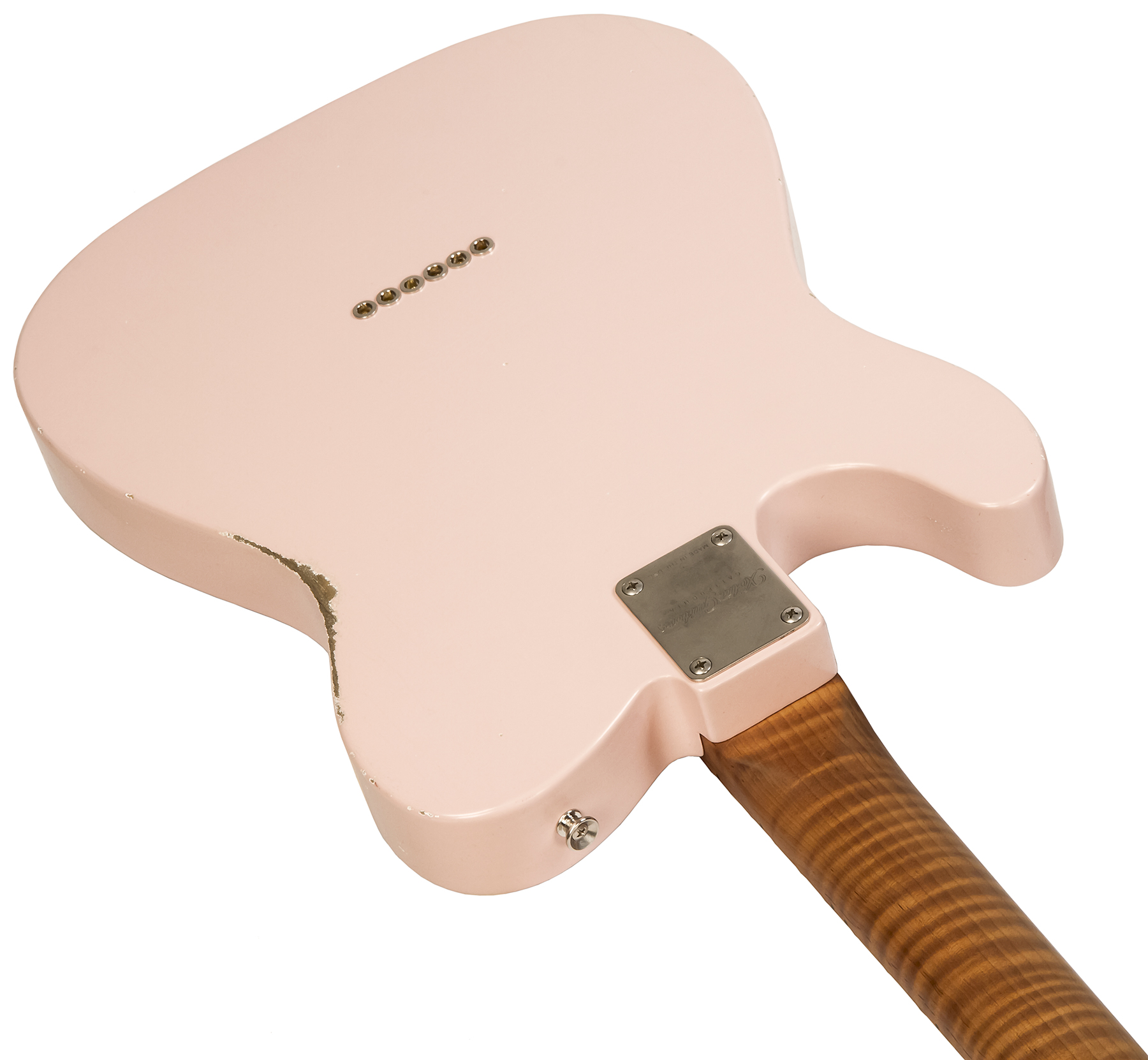 Xotic Xtc-1 Ash California Class 2s Mn #2097 - Medium Aging Shell Pink - Guitarra eléctrica con forma de tel - Variation 2