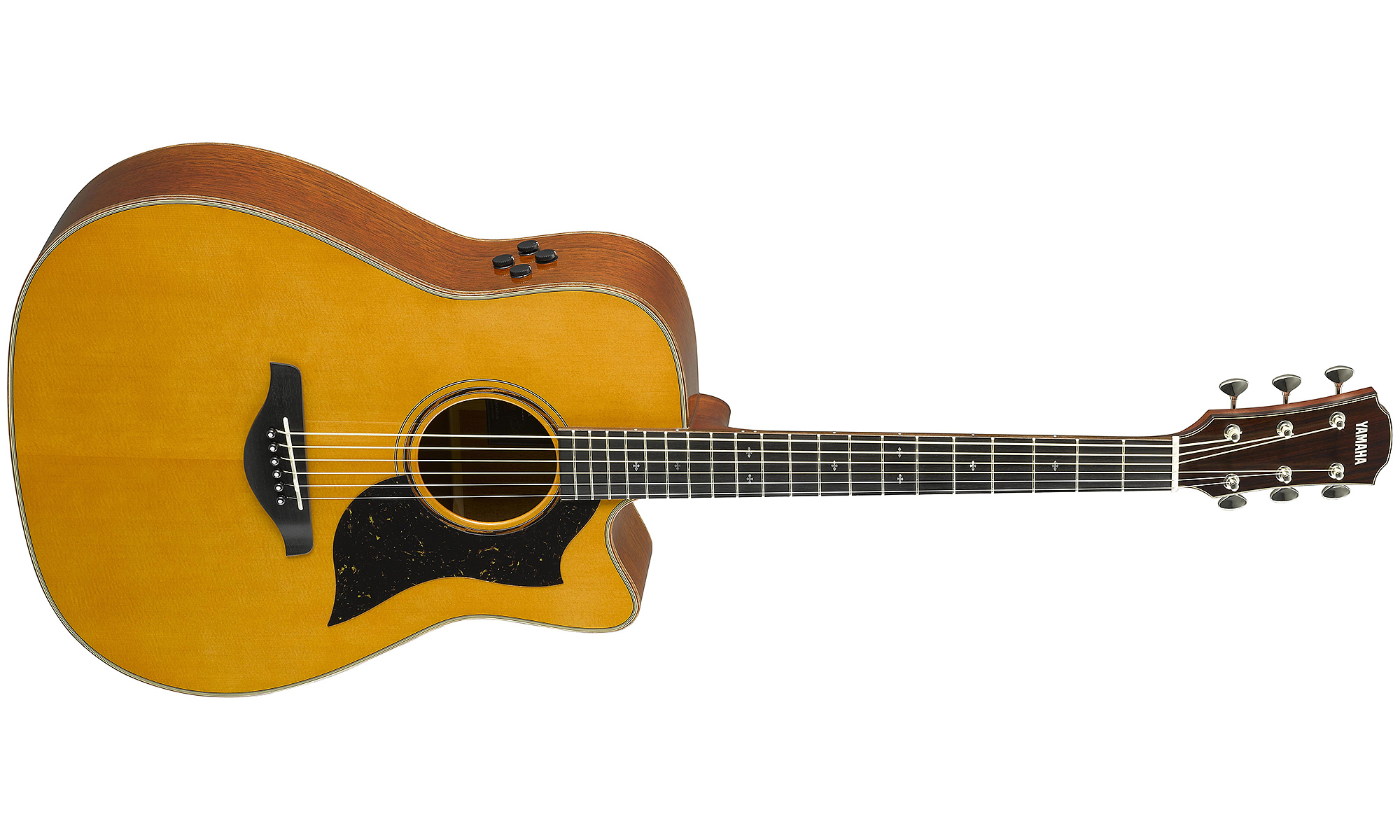 Yamaha A5m Are Vn Dreadnought Cw Epicea Acajou Eb - Vintage Natural - Guitarra electro acustica - Variation 1