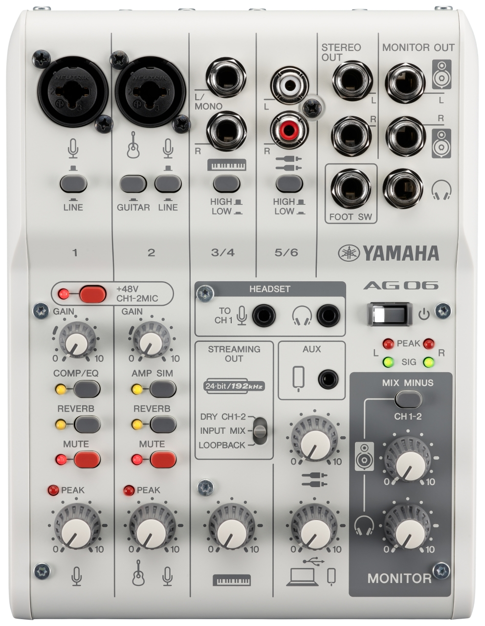 Yamaha Ag06 Mk2 W - Mesa de mezcla analógica - Variation 1