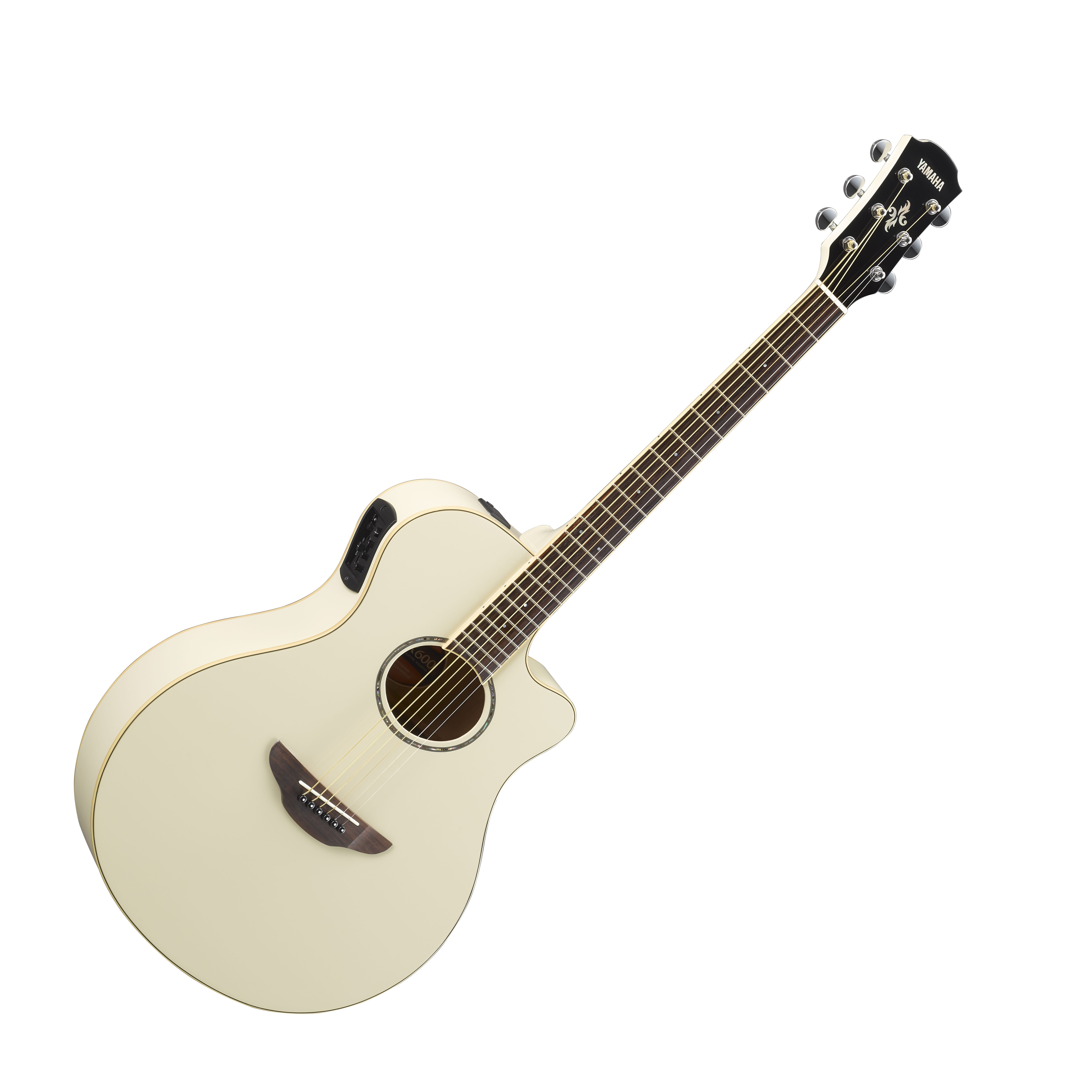Yamaha Apx600 Concert Slim Cw Epicea Nato Rw - Vintage White - Guitarra electro acustica - Variation 1