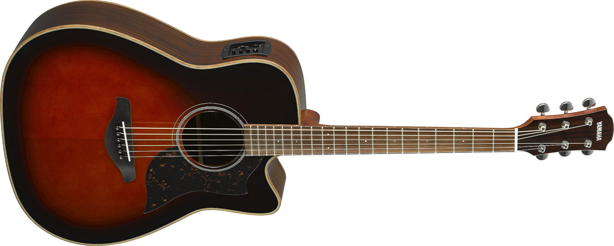 Yamaha A1r Ii Tbs Dreadnought Cw Epicea Palissandre 2017 - Tobacco Brown Sunburst - Guitarra electro acustica - Main picture