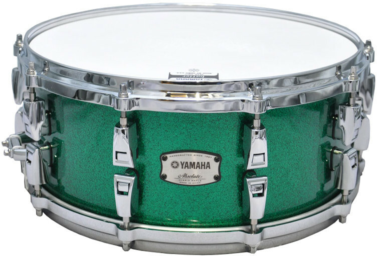 Yamaha Absolute Hybrid Maple Ams1460 - Jade Green Sparkle - Redoblante - Main picture