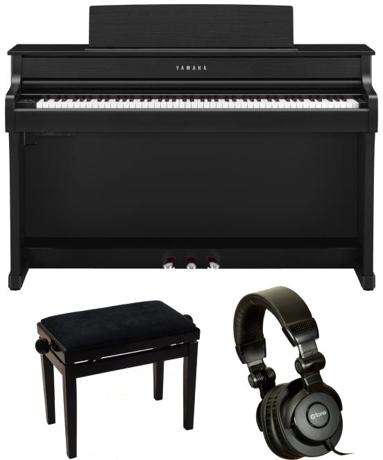 Yamaha Clp-845 Black  + Xb 6161 + X-hp1 - Noir - Pianos set - Main picture