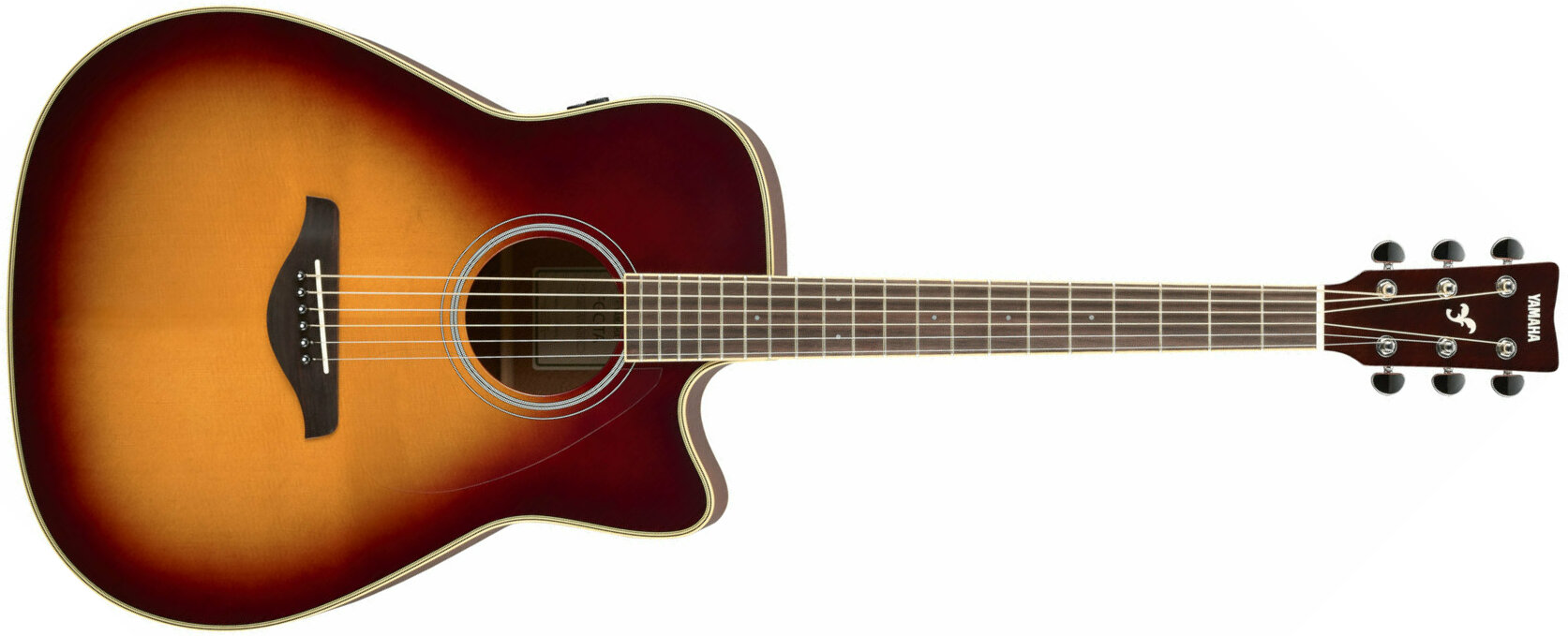 Yamaha Fgc-ta Transacoustic Cutaway Epicea Acajou Rw - Brown Sunburst - Guitarra acústica & electro - Main picture