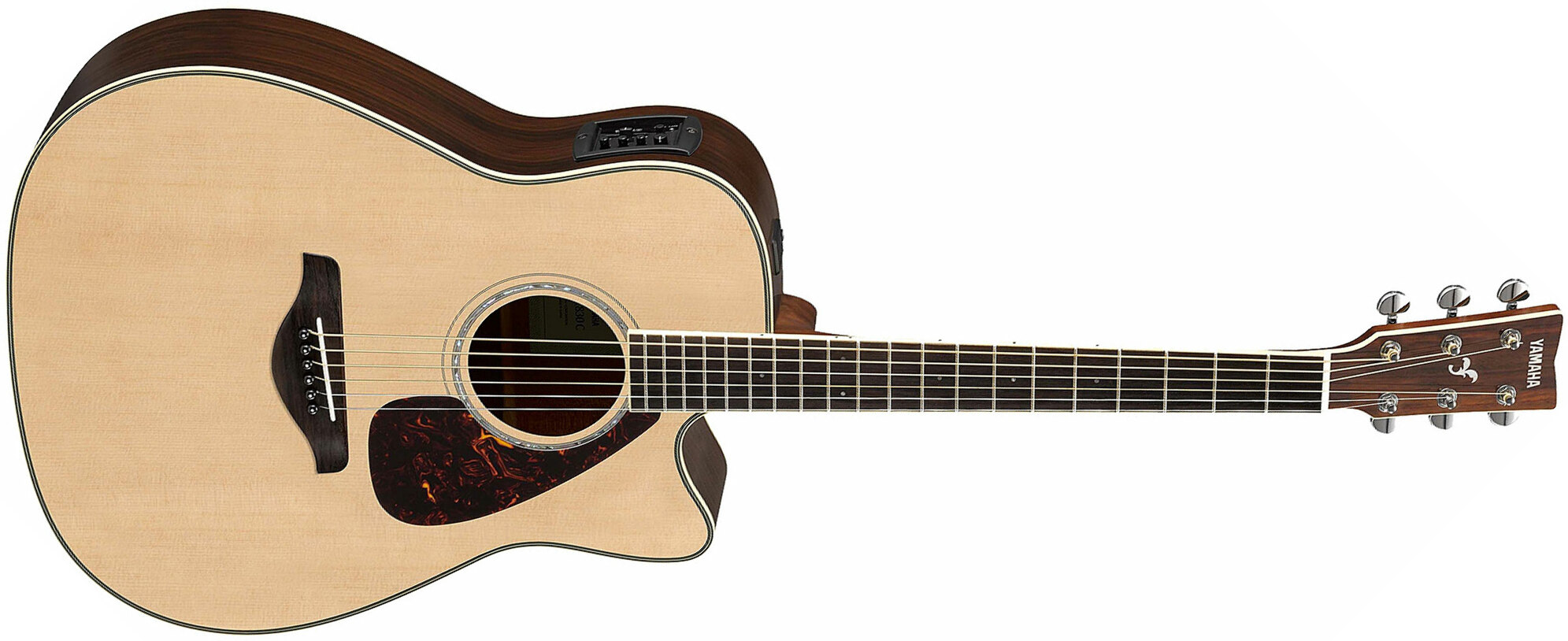 Yamaha Fgx830c Nt Dreadnought Cw Epicea Palissandre Rw 2016 - Natural - Guitarra electro acustica - Main picture