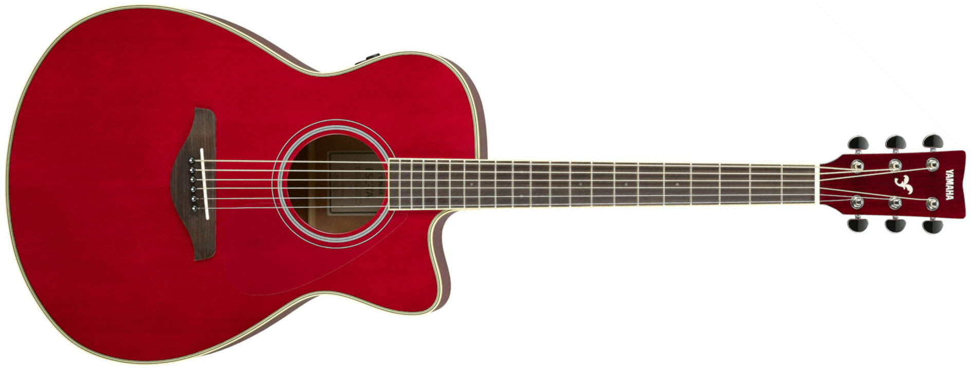 Yamaha Fsc-ta Transacoustic Cutaway Epicea Acajou Rw - Ruby Red - Guitarra acústica & electro - Main picture