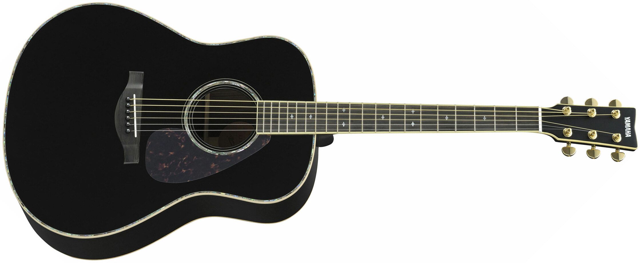 Yamaha Ll16d Are Deluxe Jumbo Epicea Palissandre Eb - Black - Guitarra electro acustica - Main picture