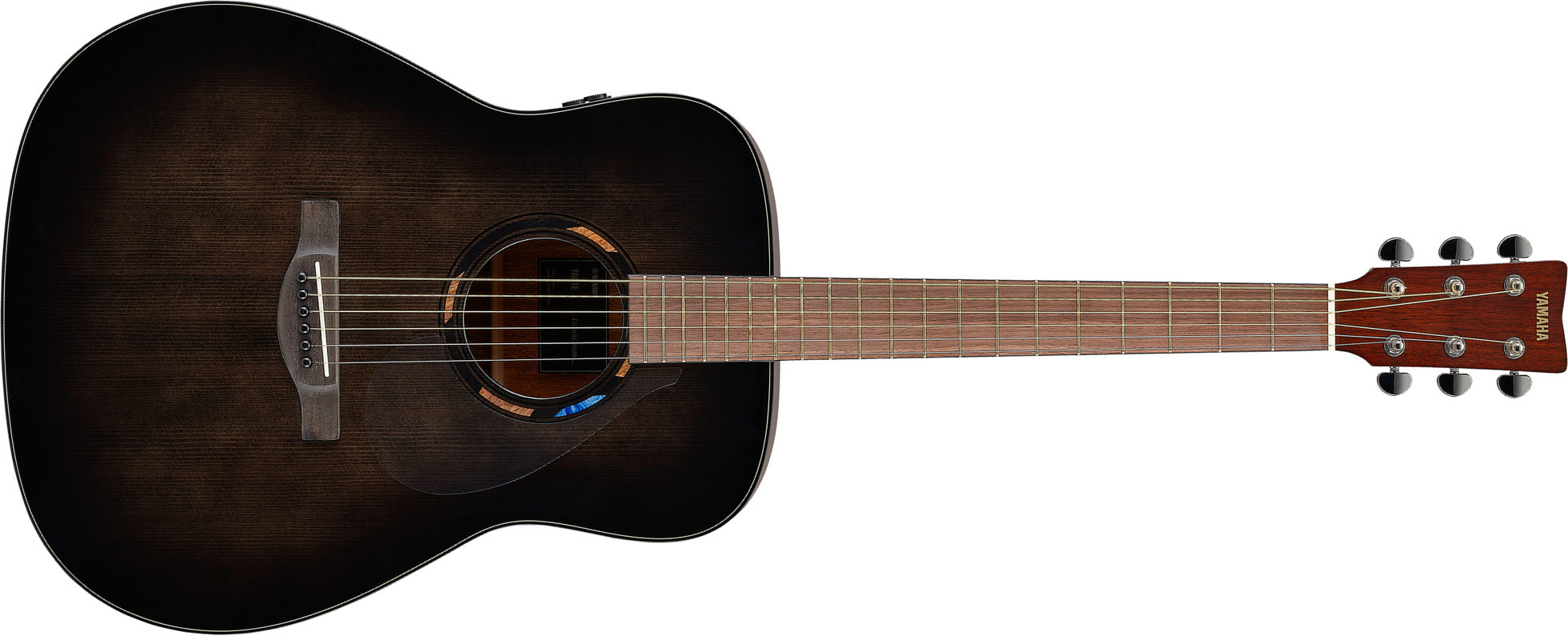Yamaha Tag1e Transacoustic Dreadnought Epicea Acajou Noy - Translucent Black - Guitarra folk - Main picture