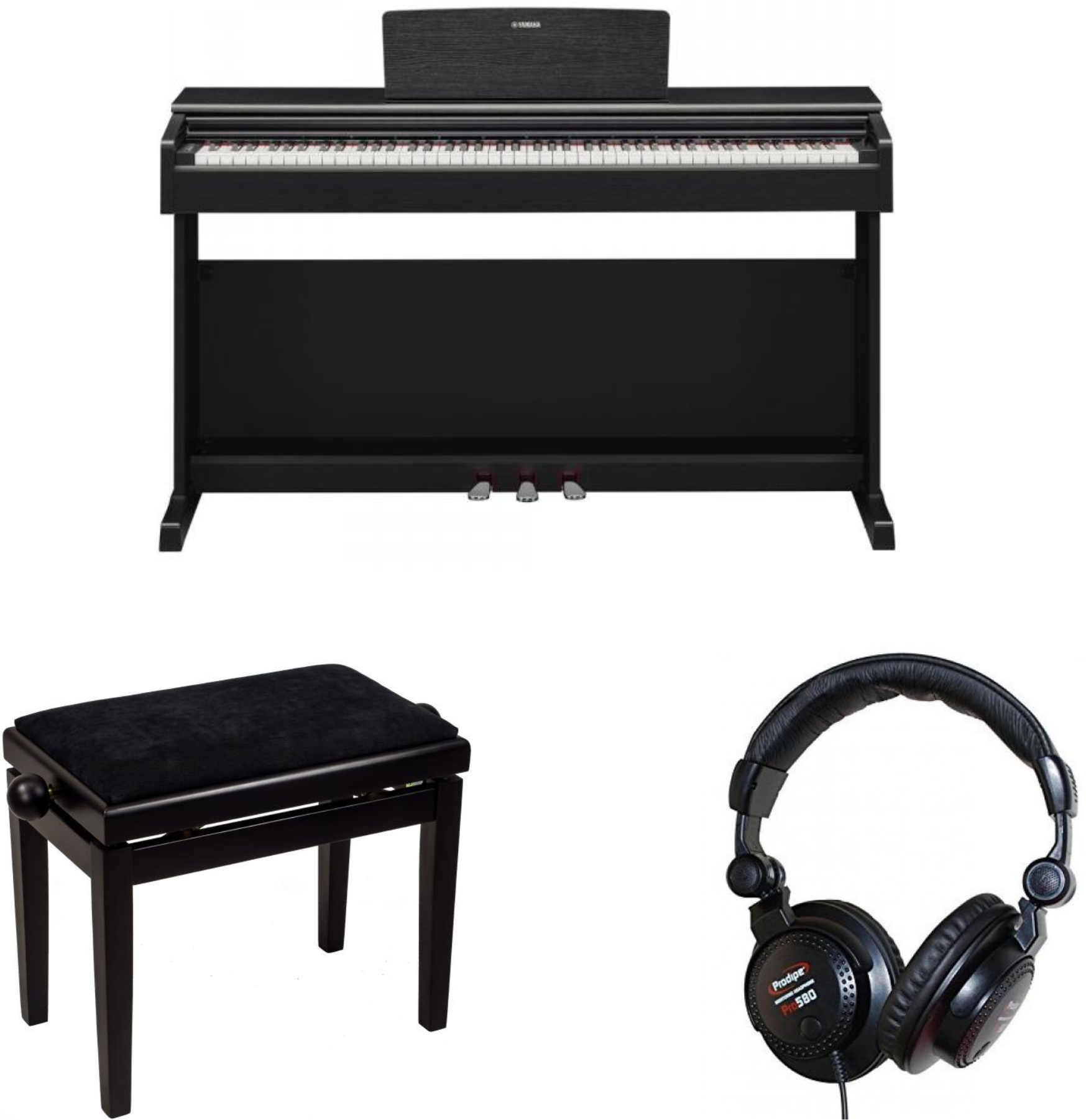 Yamaha Ydp-145 B + Casque + Banquette - Noir - Piano digital con mueble - Main picture