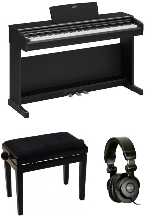 Yamaha Ydp 146 Noir + Banquette + Casque - Noir - Pianos set - Main picture