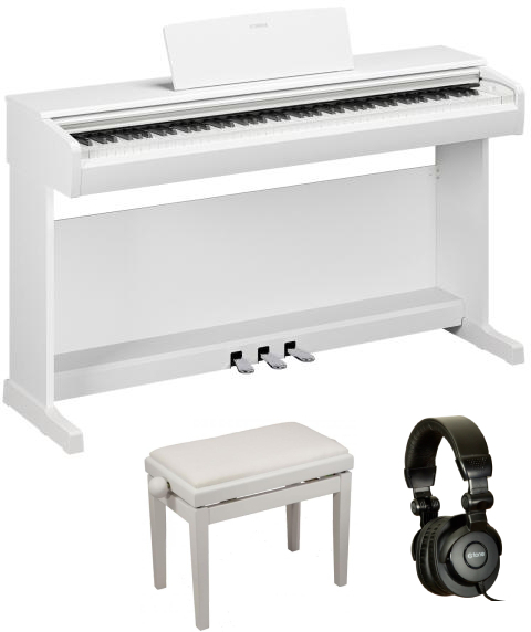 Yamaha Ydp-146 Blanc  + Banquette + Casque - Blanc - Pianos set - Main picture