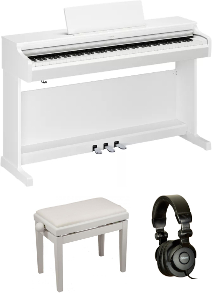 Yamaha Ydp-166 Blanc  + Banquette + Casque - Blanc - Pianos set - Main picture