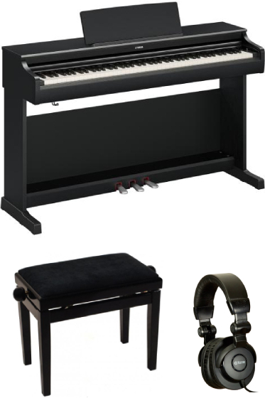 Yamaha Ydp-166 Noir  + Casque + Banquette Noir LaquÉ - Noir - Pianos set - Main picture