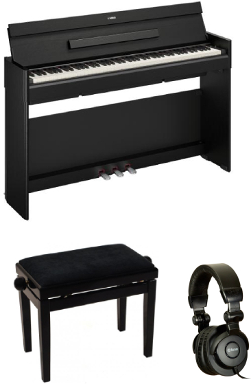 Yamaha Ydp-s56 Noir  + X-hp1 + Banquette Noir Laqué - Noir - Pianos set - Main picture